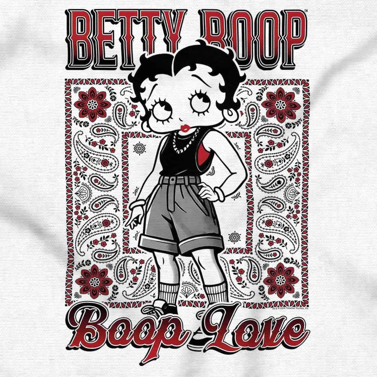 image:imageCute Betty Boop Chicana Urban Chola Cartoon Womens Graphic T Shirt TeesWhite Boop Love Bandana