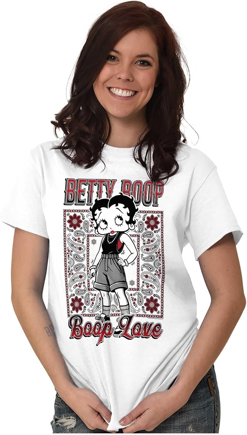 image:imageCute Betty Boop Chicana Urban Chola Cartoon Womens Graphic T Shirt TeesWhite Boop Love Bandana