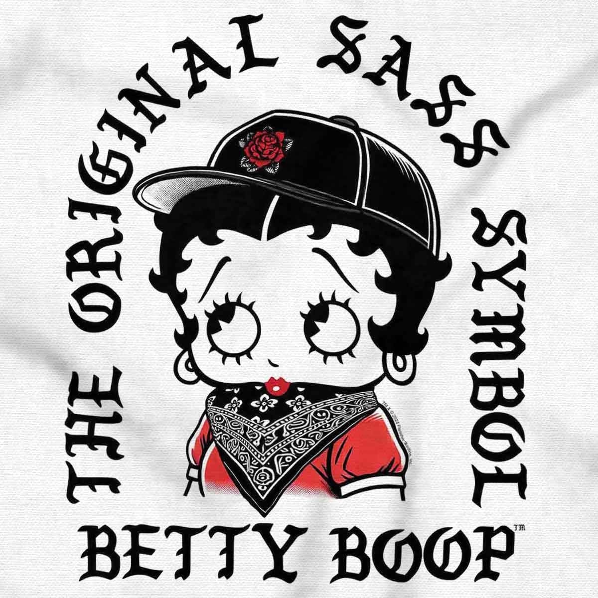 image:imageCute Betty Boop Chicana Urban Chola Cartoon Womens Graphic T Shirt TeesWhite Original Sass Symbol
