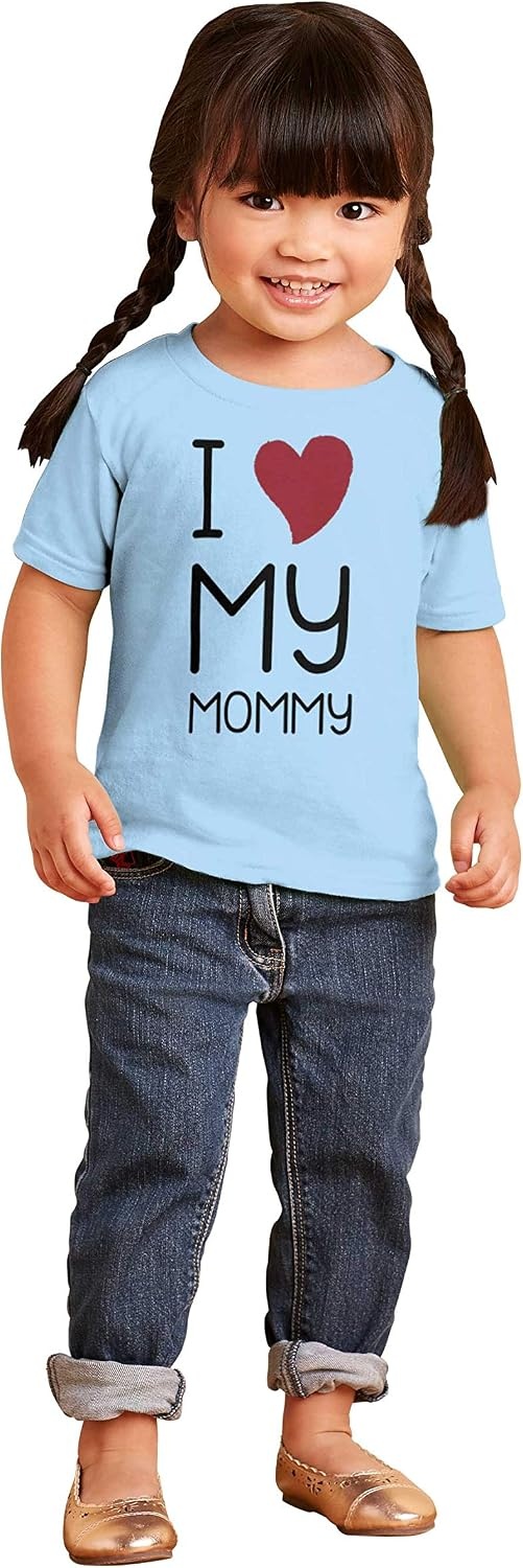 image:imageCute I Heart My Mommy Mom Love Toddler Boy Girl T ShirtLight Blue