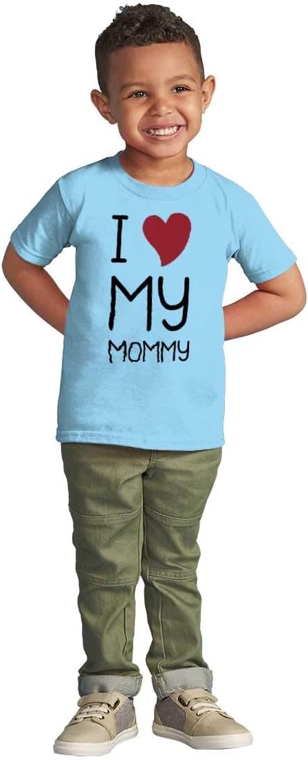image:imageCute I Heart My Mommy Mom Love Toddler Boy Girl T ShirtLight Blue
