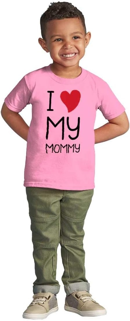 image:imageCute I Heart My Mommy Mom Love Toddler Boy Girl T ShirtPink
