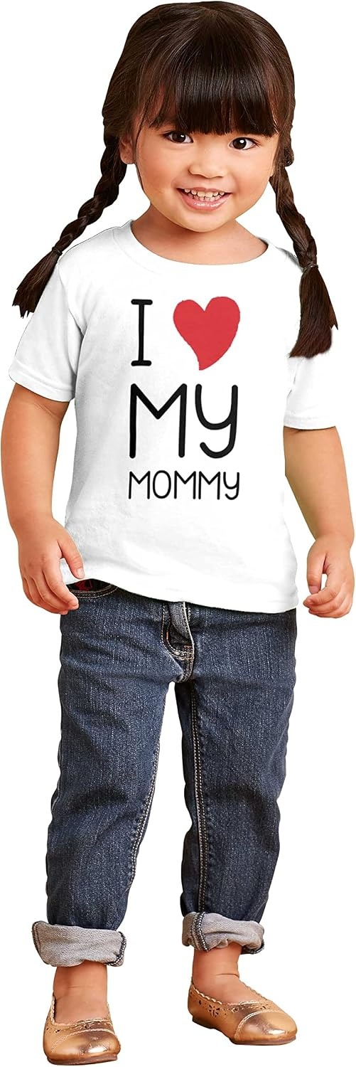 image:imageCute I Heart My Mommy Mom Love Toddler Boy Girl T ShirtWhite