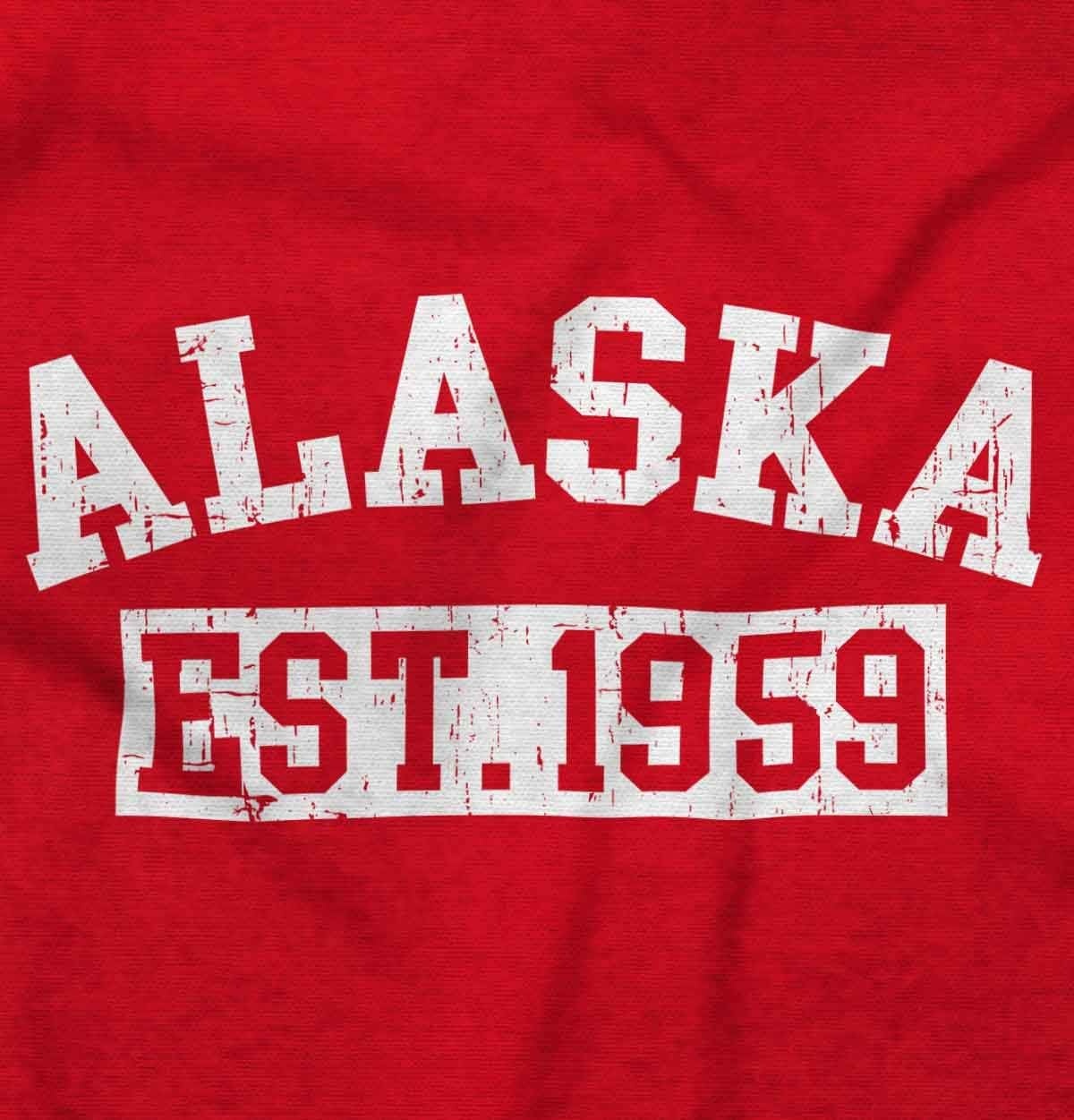 image:imageDistressed American States Athletic EST Hoodie Sweatshirt Women and MenRed