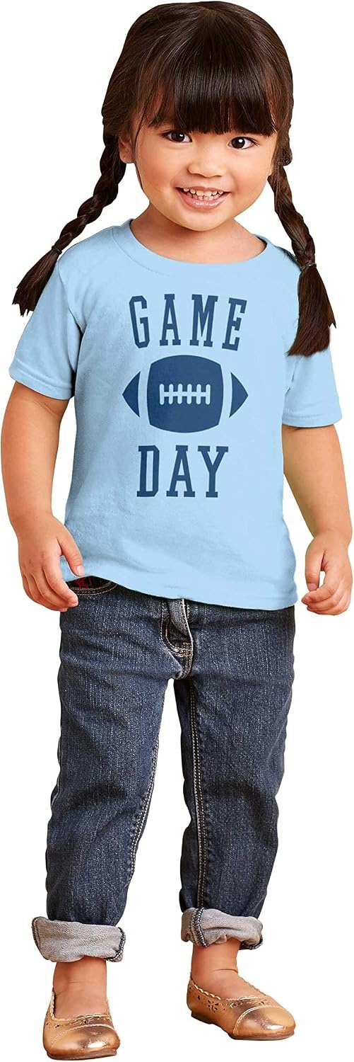 image:imageFootball Sunday Game Day Athletic Toddler Baby Graphic T ShirtLight Blue
