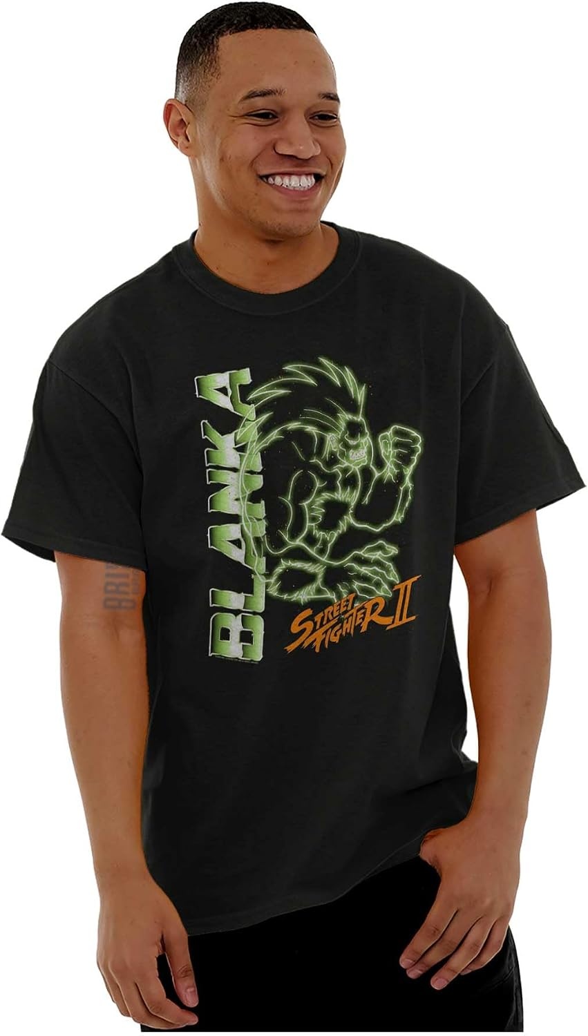 image:imageStreet Fighter II Neon Video Game Character Graphic T Shirt Men or WomenBlack Blanka