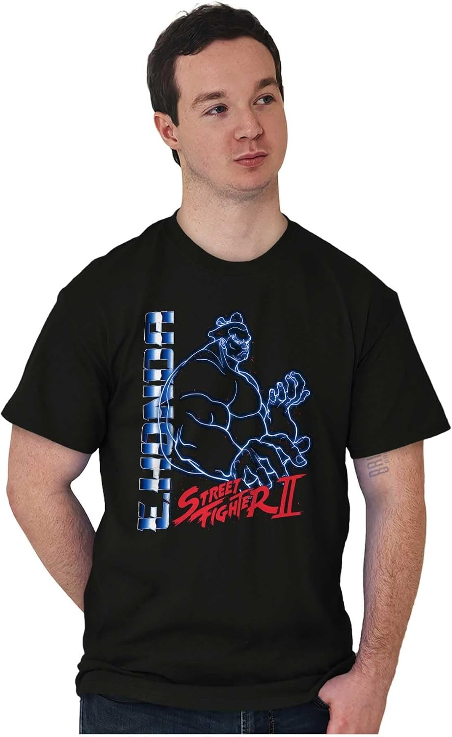 image:imageStreet Fighter II Neon Video Game Character Graphic T Shirt Men or WomenBlack E Honda