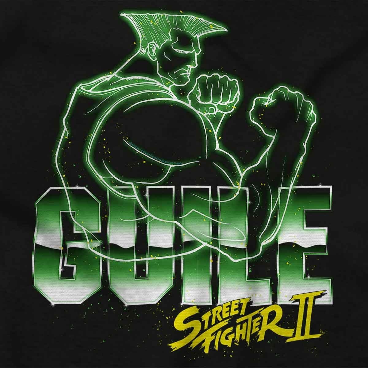 image:imageStreet Fighter II Neon Video Game Character Graphic T Shirt Men or WomenBlack Guile
