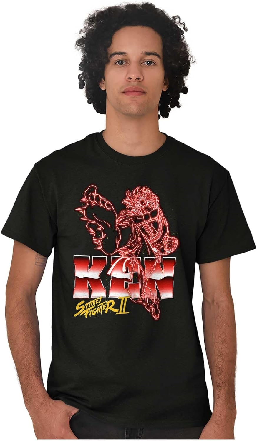 image:imageStreet Fighter II Neon Video Game Character Graphic T Shirt Men or WomenBlack Ken