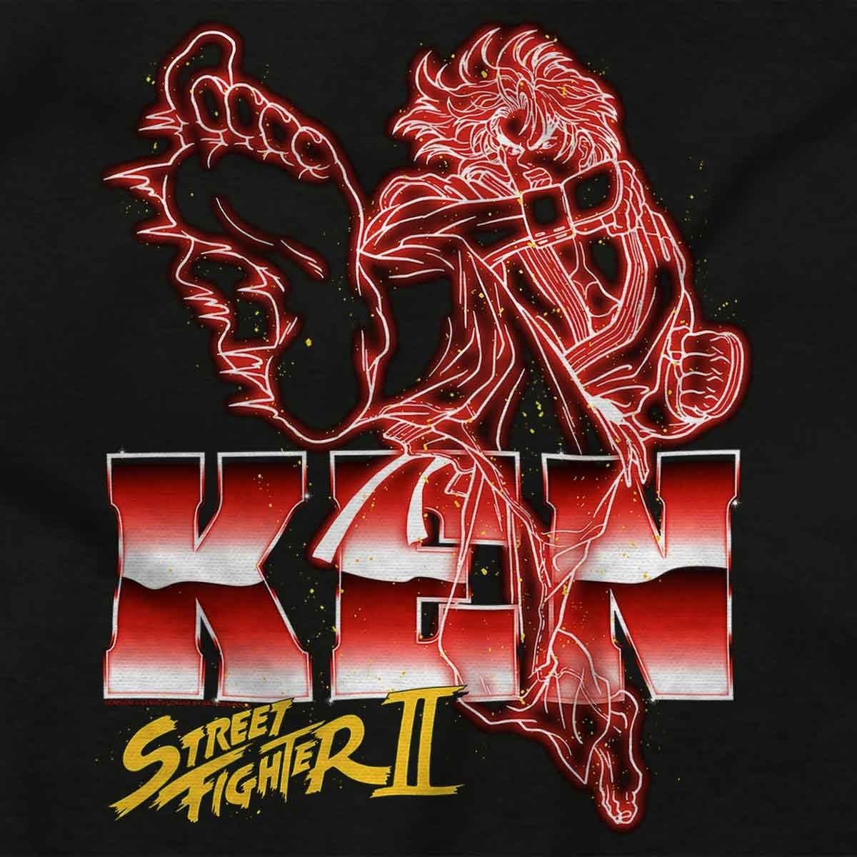 image:imageStreet Fighter II Neon Video Game Character Graphic T Shirt Men or WomenBlack Ken