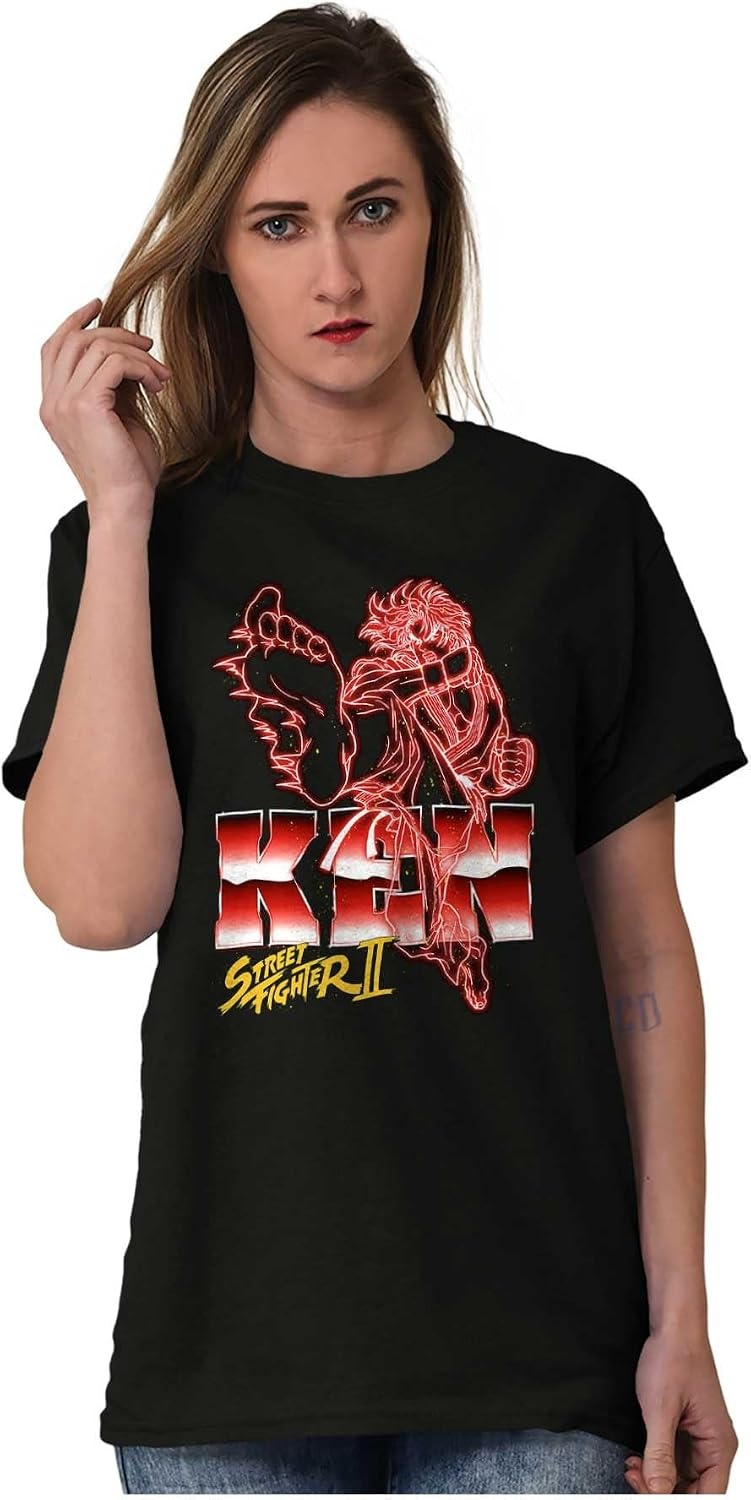 image:imageStreet Fighter II Neon Video Game Character Graphic T Shirt Men or WomenBlack Ken