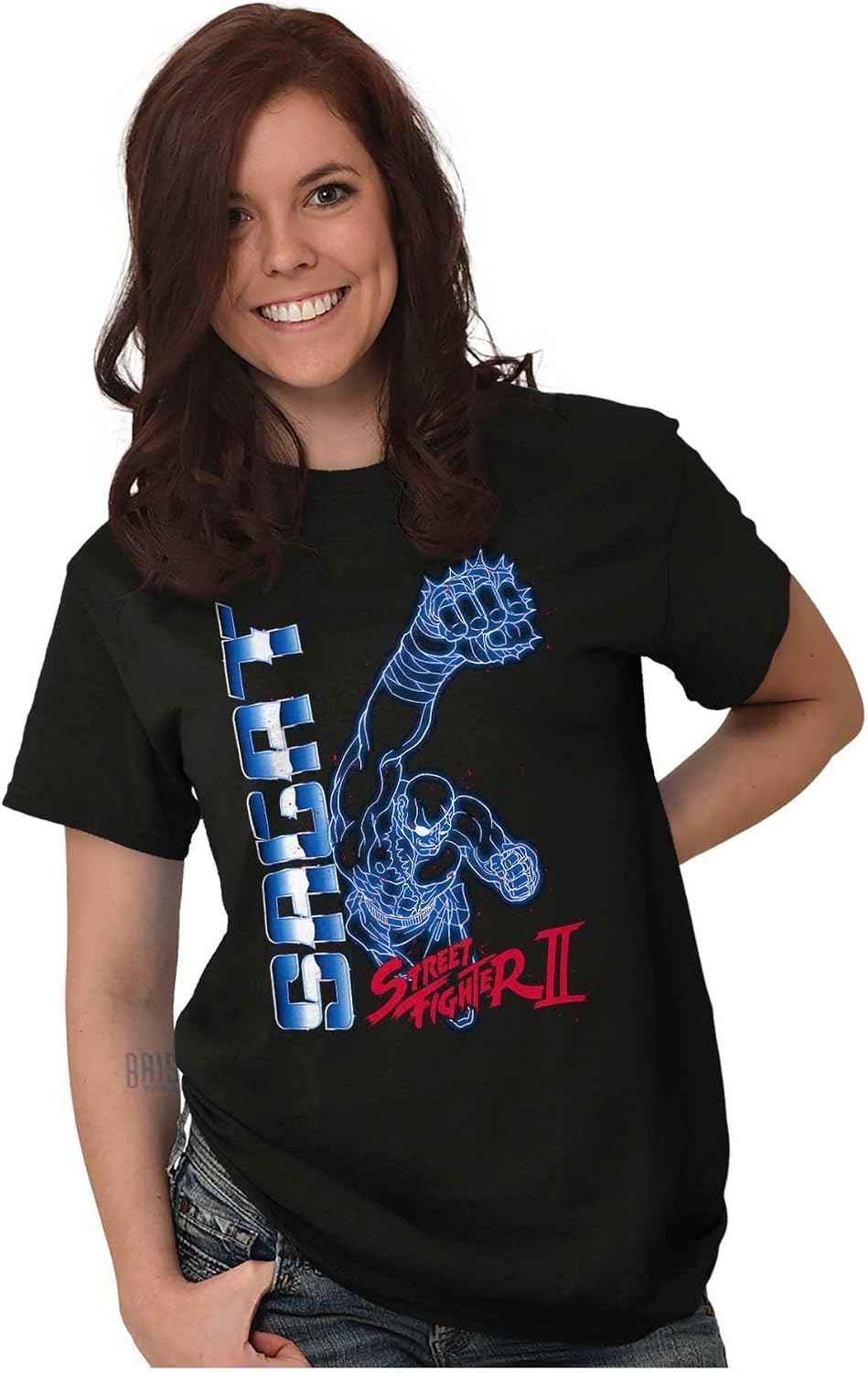image:imageStreet Fighter II Neon Video Game Character Graphic T Shirt Men or WomenBlack Sagat