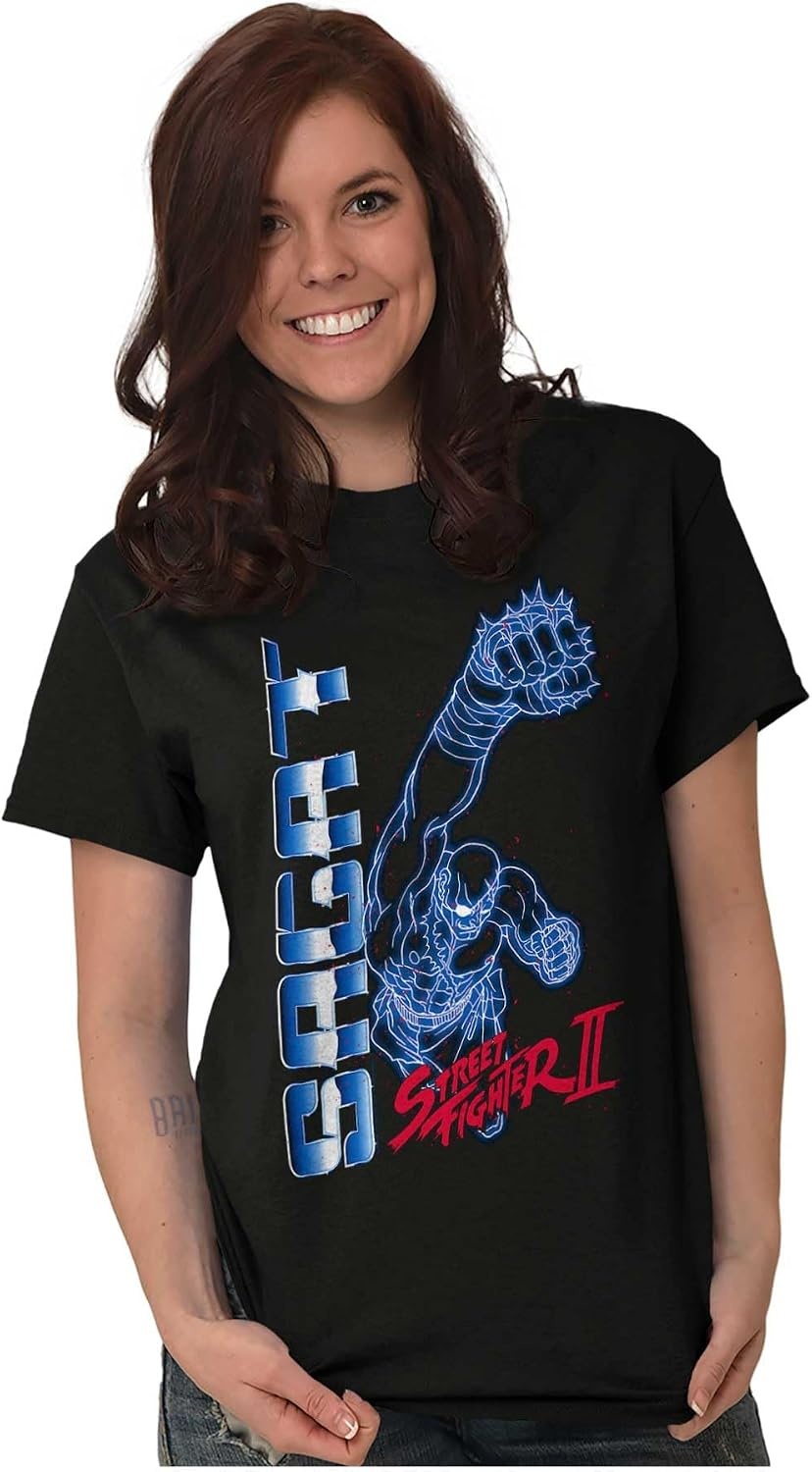 image:imageStreet Fighter II Neon Video Game Character Graphic T Shirt Men or WomenBlack Sagat
