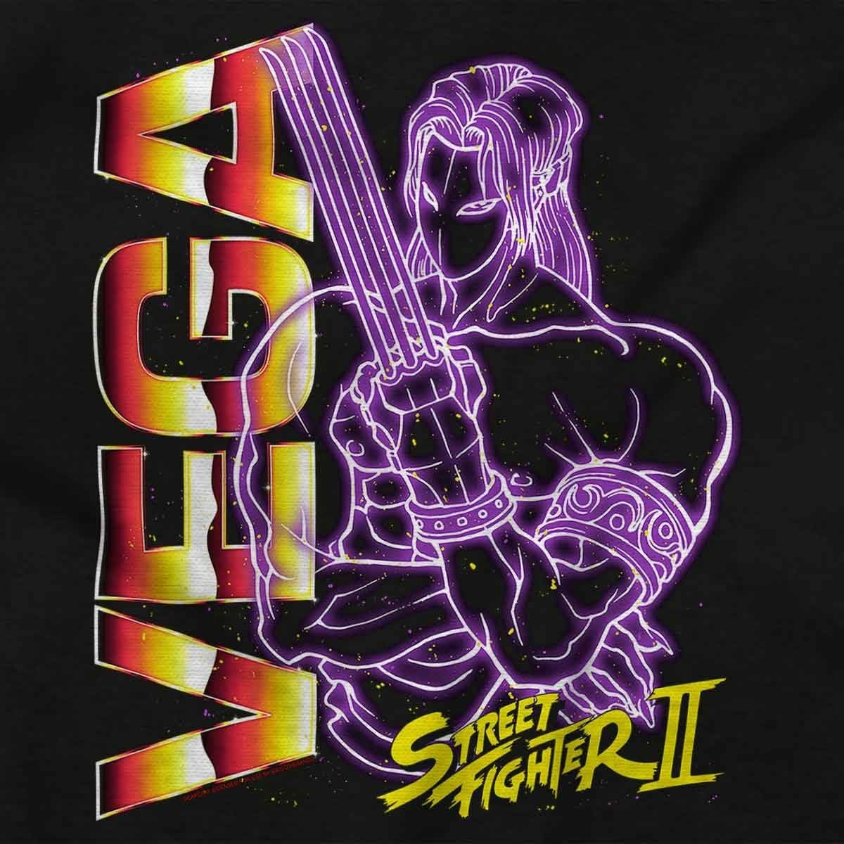 image:imageStreet Fighter II Neon Video Game Character Graphic T Shirt Men or WomenBlack Vega