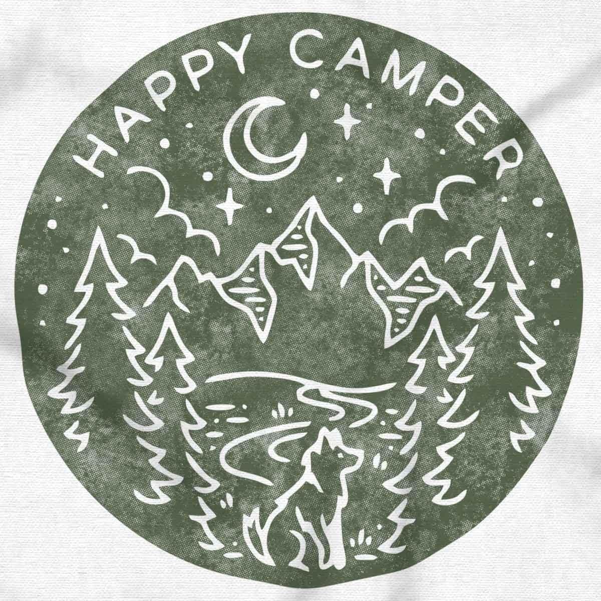 image:imageVintage Outdoor Night Happy Camper Toddler Baby Graphic T ShirtWhite