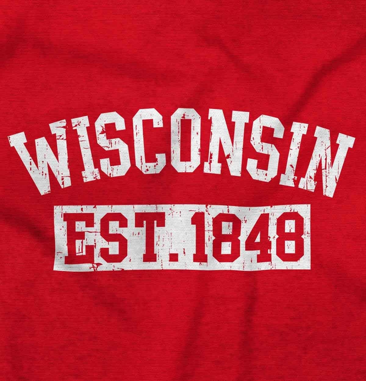 image:imageWisconsin Distressed Athletic State Hoodie Sweatshirt Women Men