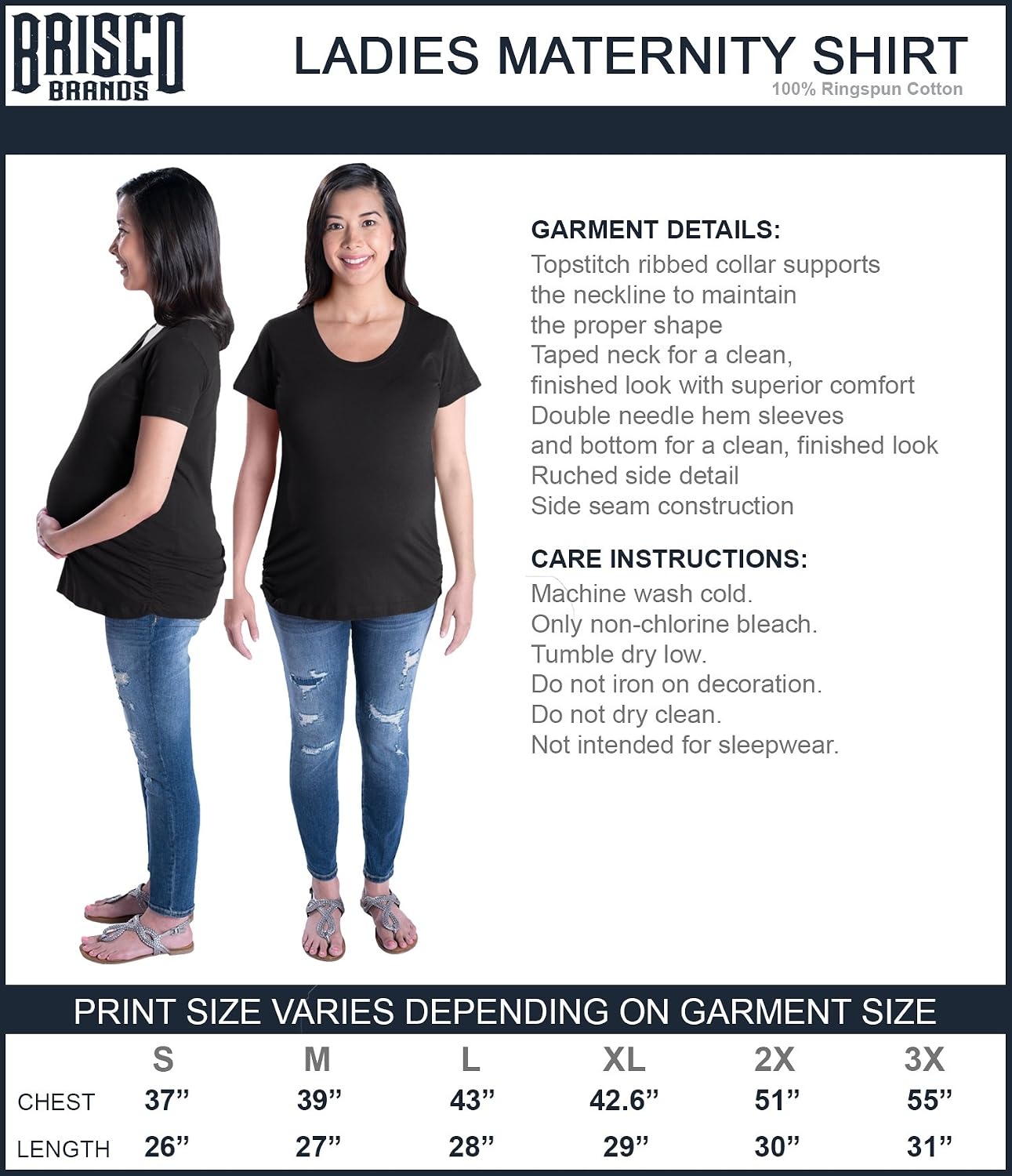 image:imageWomens Maternity Mommys Little Peanut Cute Elephant T Shirt Tee Black