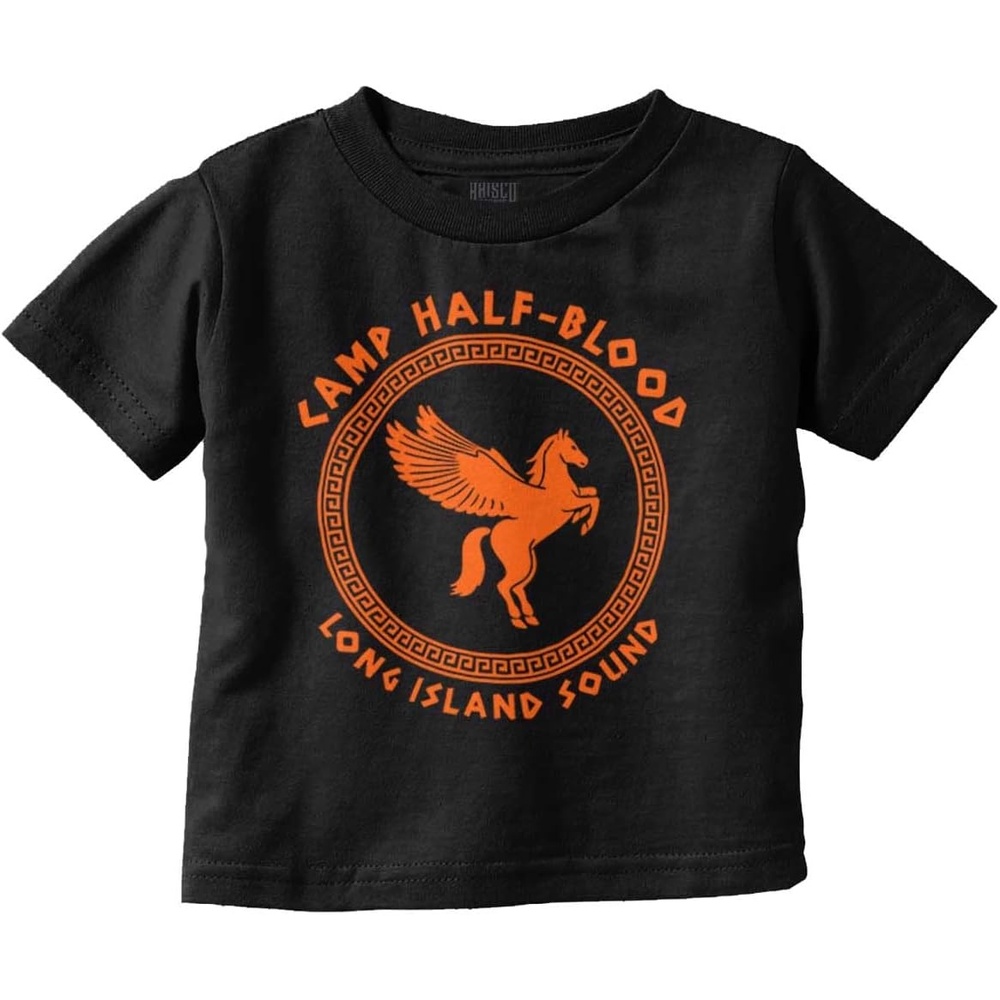 image:imageBrisco Brands Camp Half Blood Greek Mythology Toddler Baby Graphic T ShirtBlack  Greek Key Pattern