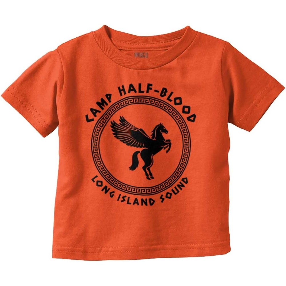 image:imageBrisco Brands Camp Half Blood Greek Mythology Toddler Baby Graphic T ShirtOrange  Greek Key Pattern