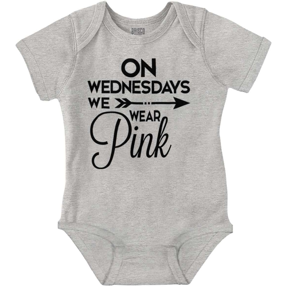 image:imageBrisco Brands On Wednesdays We Wear Pink Girly Baby Bodysuit Jumper GirlsHeather