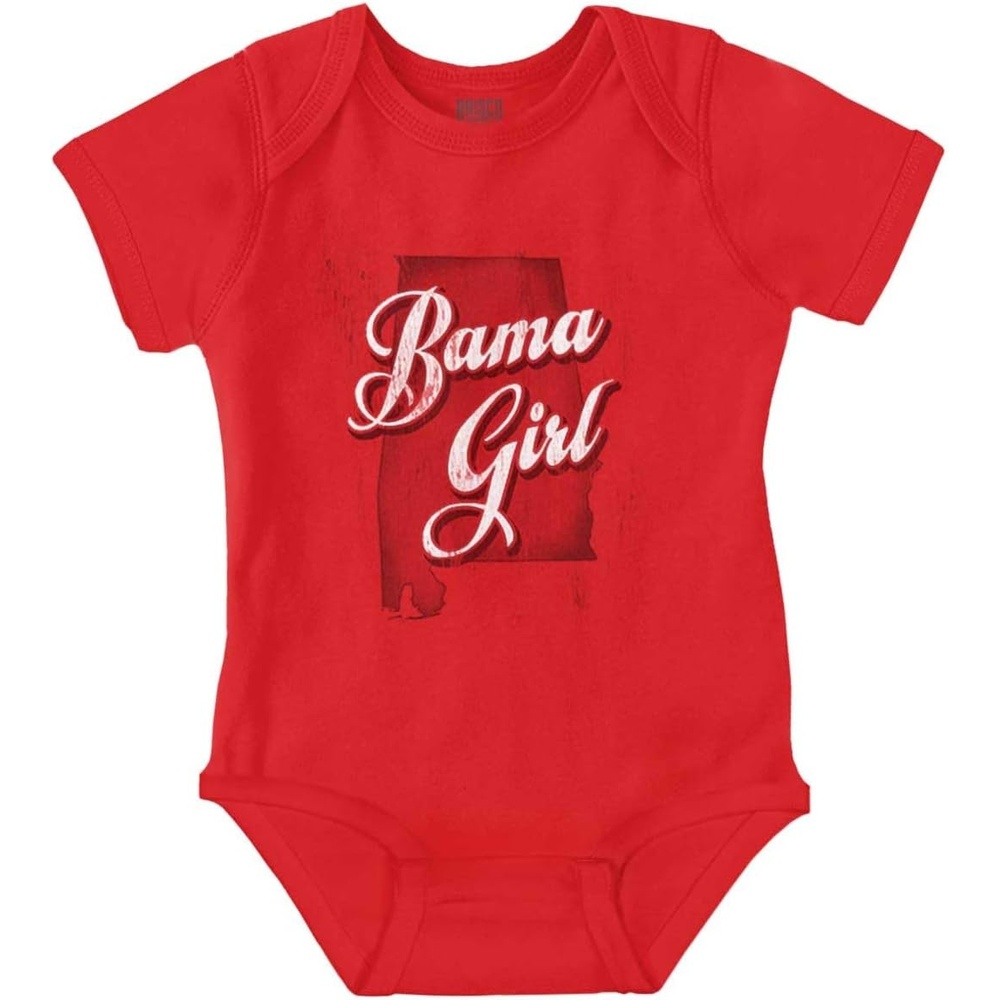 image:imageCute All American Girl Home State Pride Baby Bodysuit Jumper GirlsRed