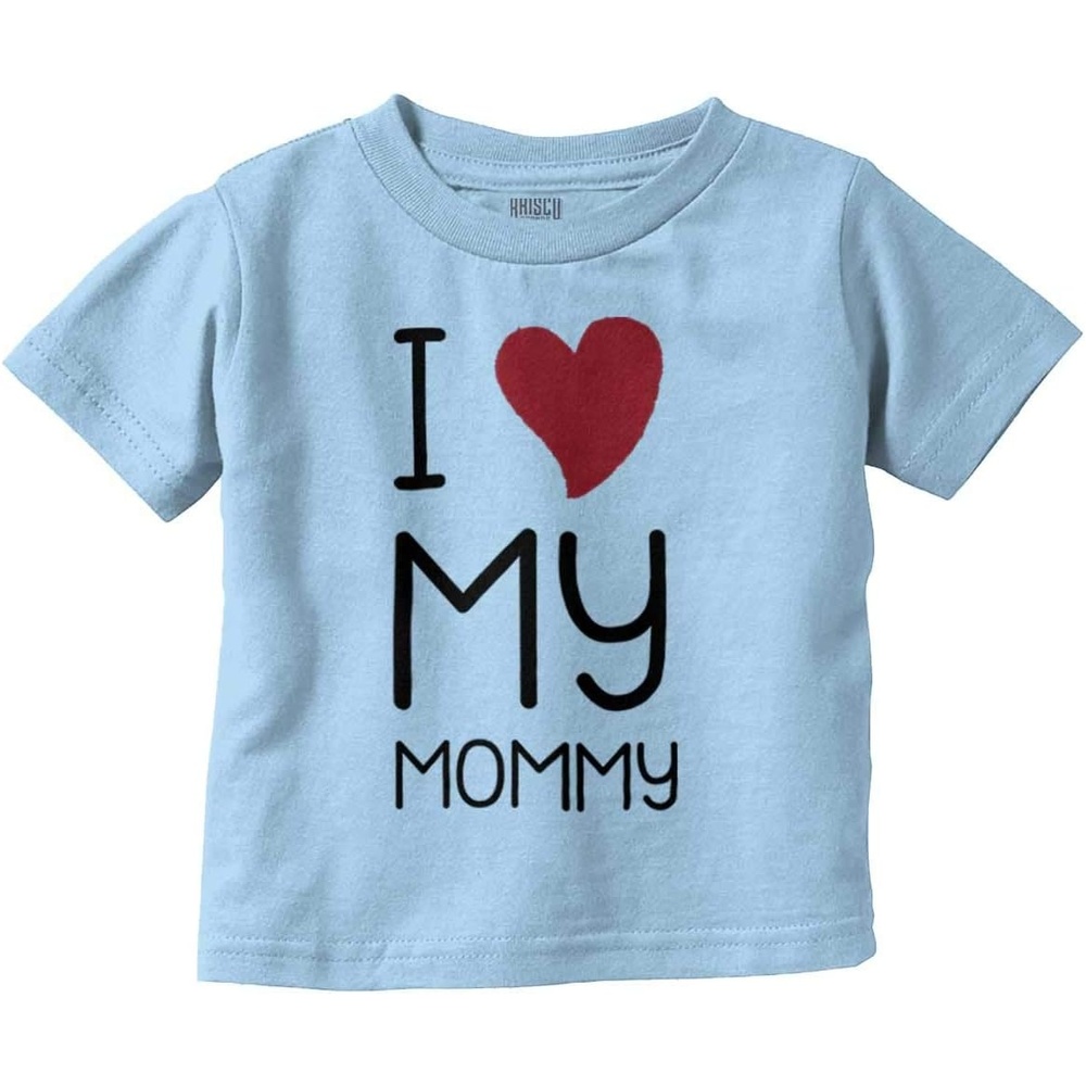 image:imageCute I Heart My Mommy Mom Love Toddler Boy Girl T ShirtLight Blue