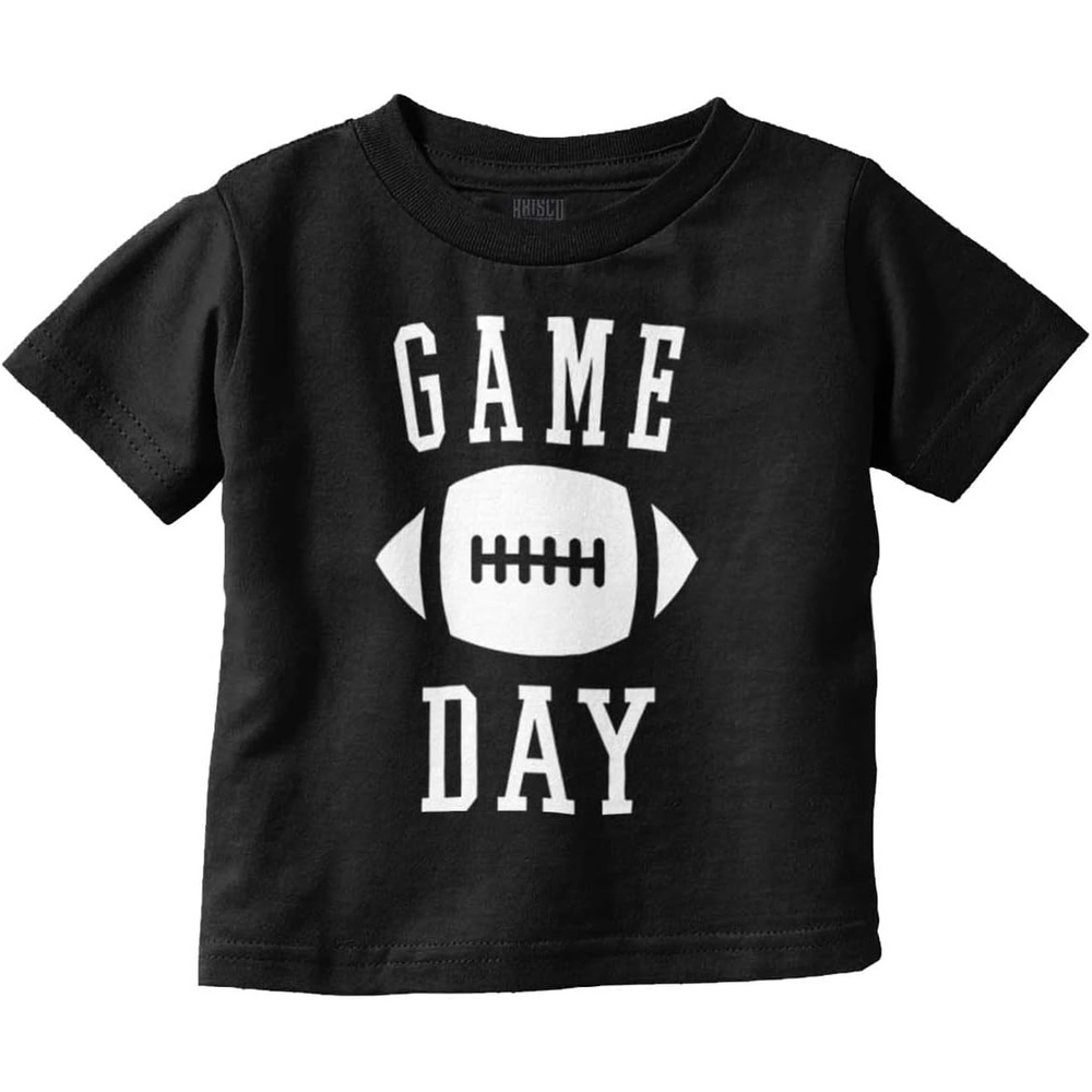 image:imageFootball Sunday Game Day Athletic Toddler Baby Graphic T ShirtBlack