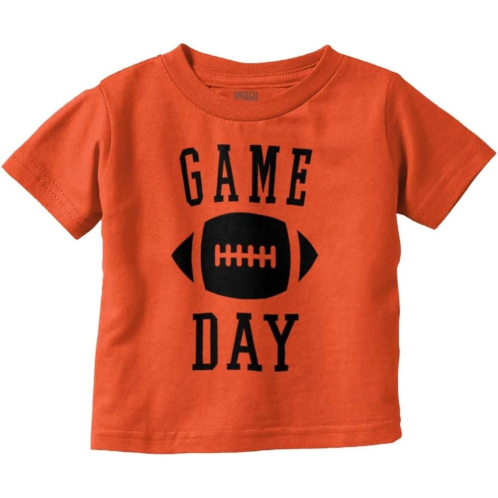 image:imageFootball Sunday Game Day Athletic Toddler Baby Graphic T ShirtOrange