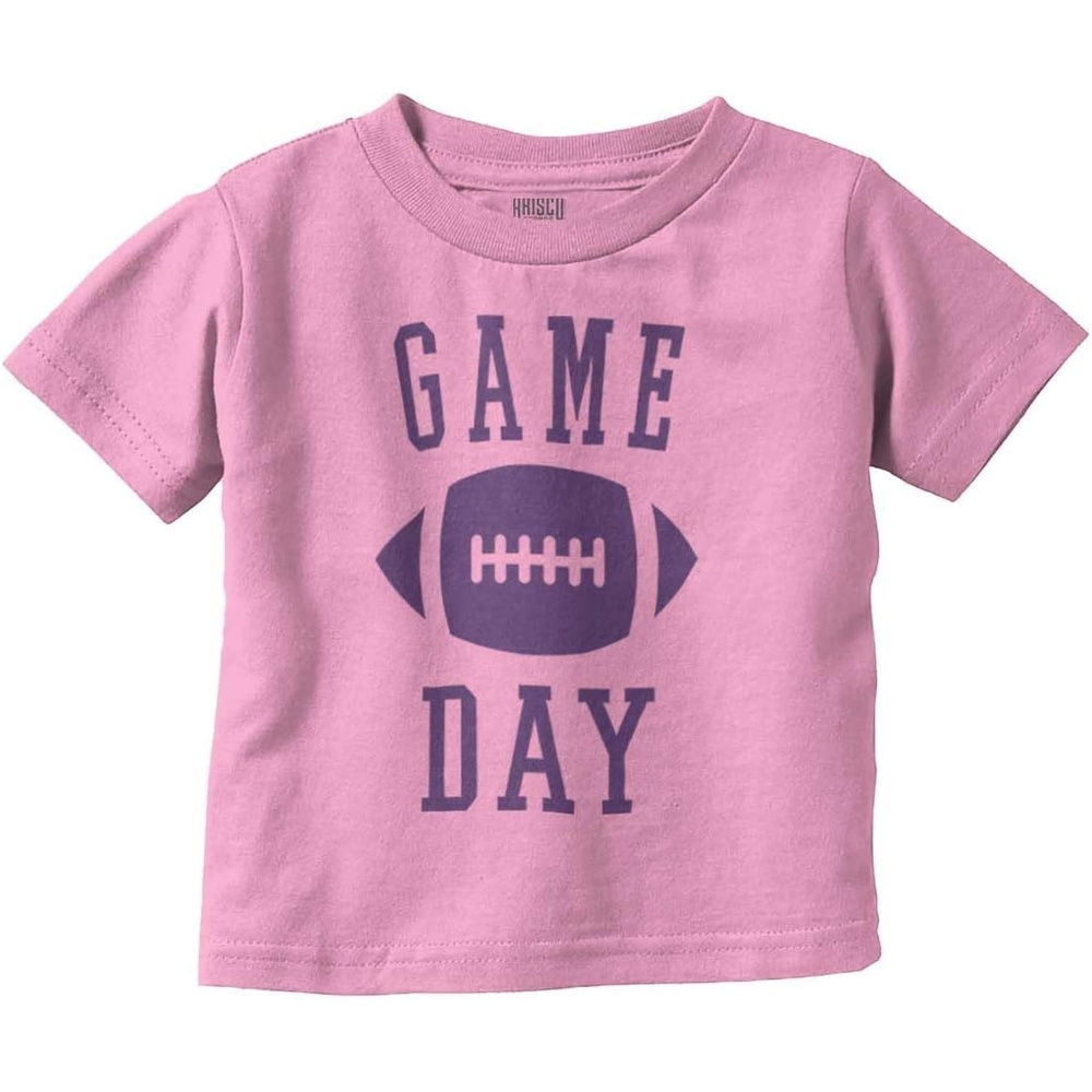 image:imageFootball Sunday Game Day Athletic Toddler Baby Graphic T ShirtPink