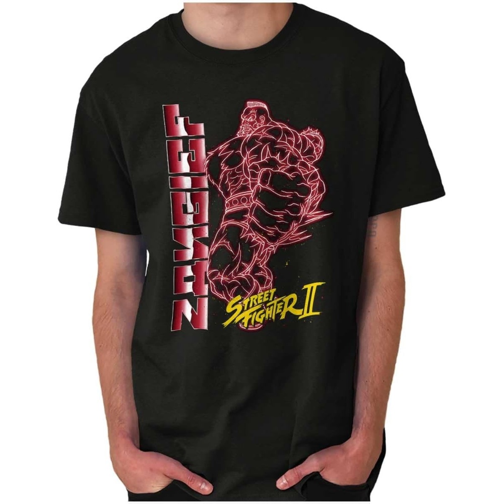 image:imageStreet Fighter II Neon Video Game Character Graphic T Shirt Men or WomenBlack Zangief