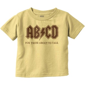 ABCD Lightning Bolt Lil Rocker Music Toddler Boy Girl T Shirt(Butter)