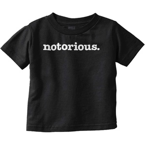 Brisco Brands Notorious Cool 1990s Throwback Toddler Boy Girl T Shirt(Black)