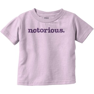 Brisco Brands Notorious Cool 1990s Throwback Toddler Boy Girl T Shirt(Pink)