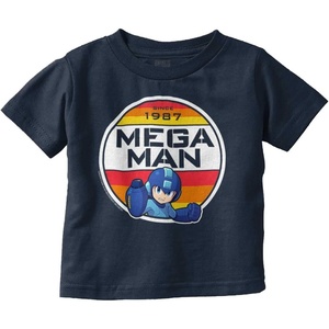Classic Retro Video Game Mega Man Toddler Boy Girl T Shirt(Navy)