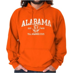 Classic Vintage American State Souvenir Hoodie Sweatshirt Women Men(Orange)