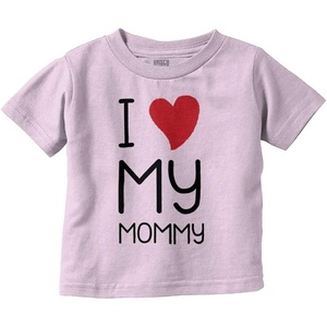 Cute I Heart My Mommy Mom Love Toddler Boy Girl T Shirt(Pink)