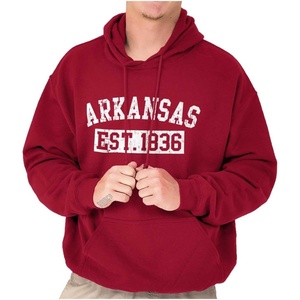 Distressed American States Athletic EST Hoodie Sweatshirt Women and Men(Cardinal Red)