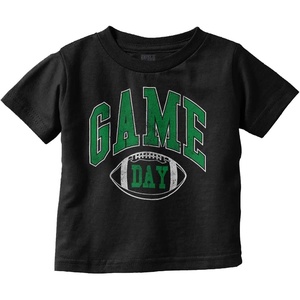 Football Sunday Game Day Athletic Toddler Baby Graphic T Shirt(Black – Football Day)
