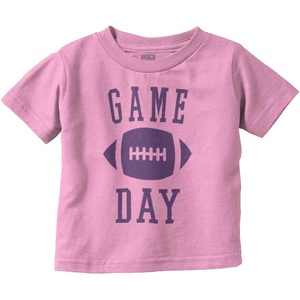 Football Sunday Game Day Athletic Toddler Baby Graphic T Shirt(Pink)