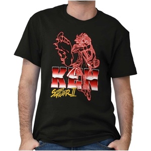 Street Fighter II Neon Video Game Character Graphic T Shirt Men or Women(Black – Ken)