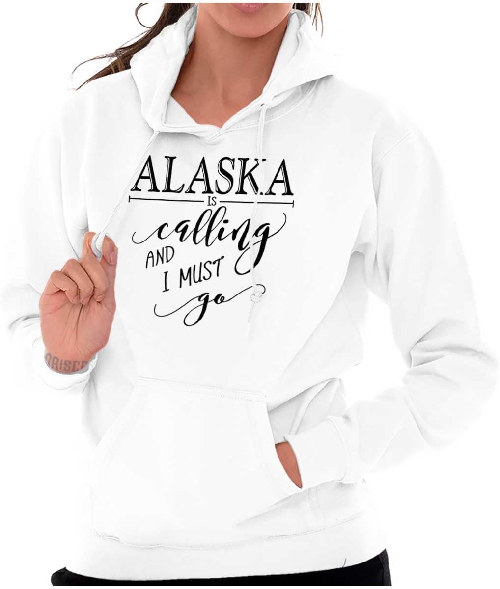 image:imageBrisco Brands USA State is Calling and I Must Go Hoodie Sweatshirt WomenWhite