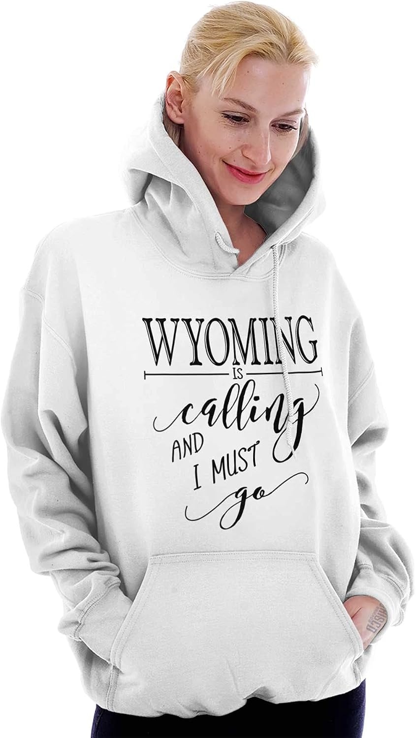 image:imageBrisco Brands USA State is Calling and I Must Go Hoodie Sweatshirt WomenWhite