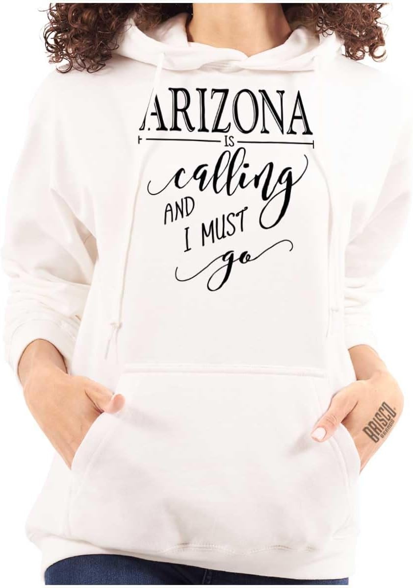 image:imageBrisco Brands USA State is Calling and I Must Go Hoodie Sweatshirt WomenWhite