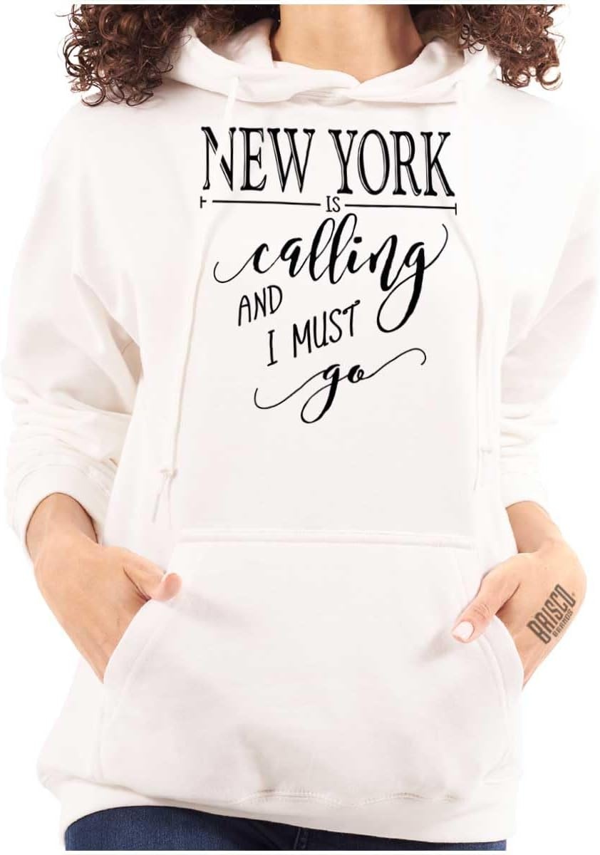image:imageBrisco Brands USA State is Calling and I Must Go Hoodie Sweatshirt WomenWhite