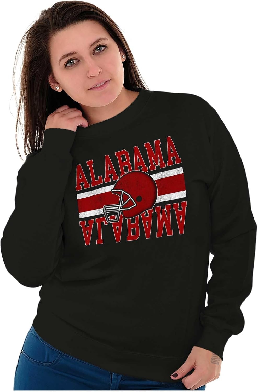 image:imageAlabama Football Helmet AL Sports Fan Sweatshirt for Men or WomenBlack