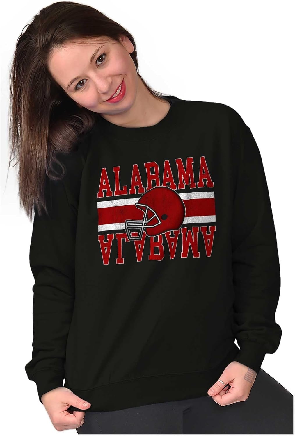 image:imageAlabama Football Helmet AL Sports Fan Sweatshirt for Men or WomenBlack