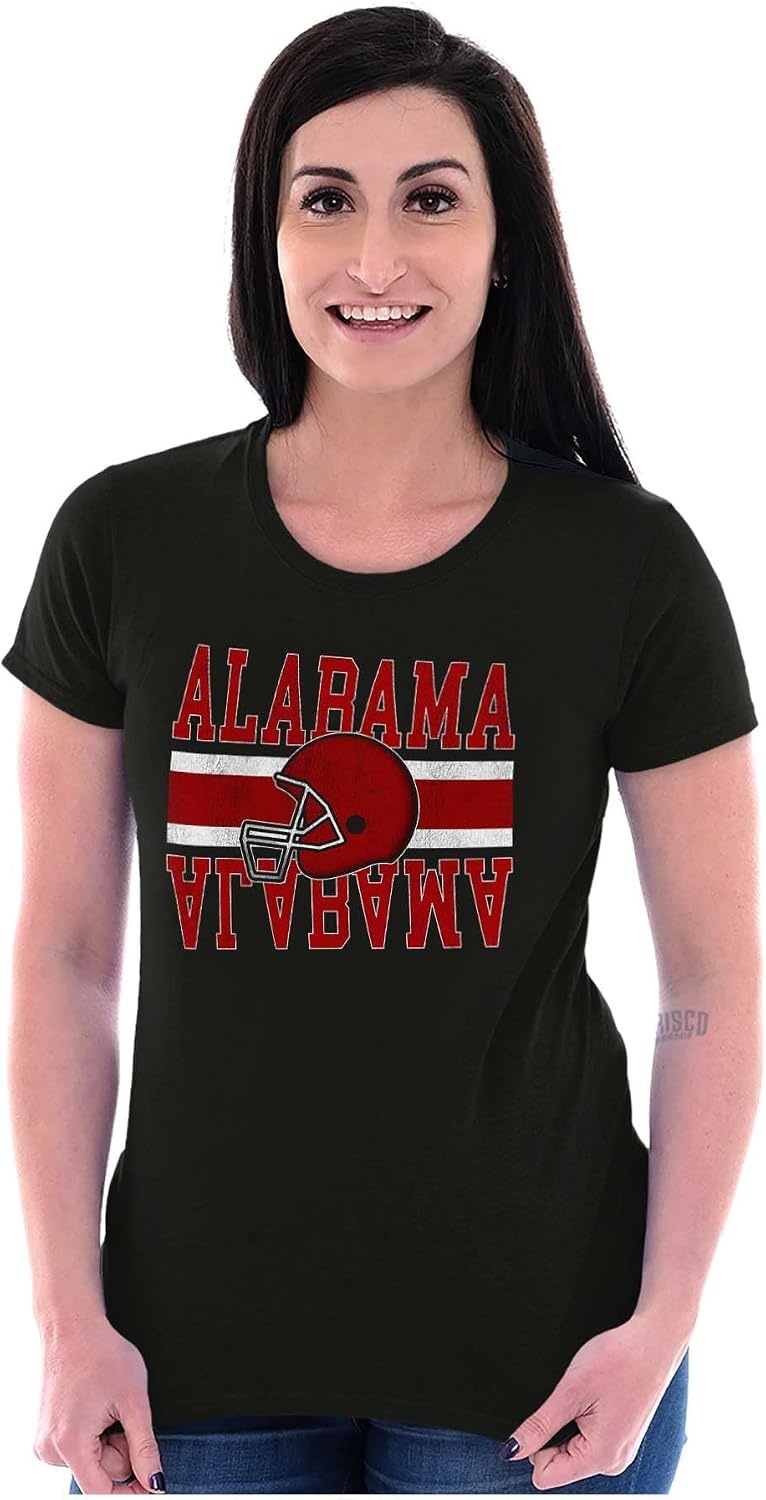 image:imageAlabama Football Helmet AL Sports Fan Womens Slim Fit Graphic TeeBlack