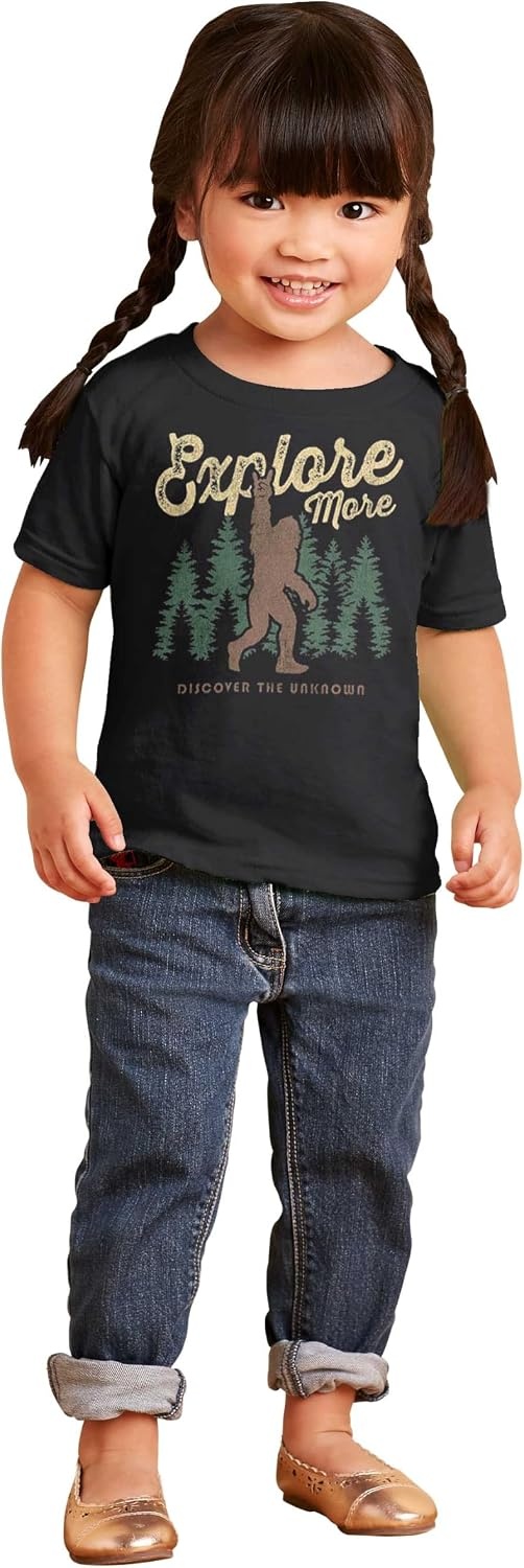 image:imageBigfoot Explore More Nature Outdoors Toddler Baby Graphic T ShirtBlack
