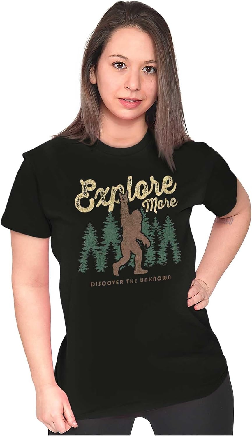 image:imageBigfoot Explore More Nature Outdoors Womens Slim Fit Graphic TeeBlack