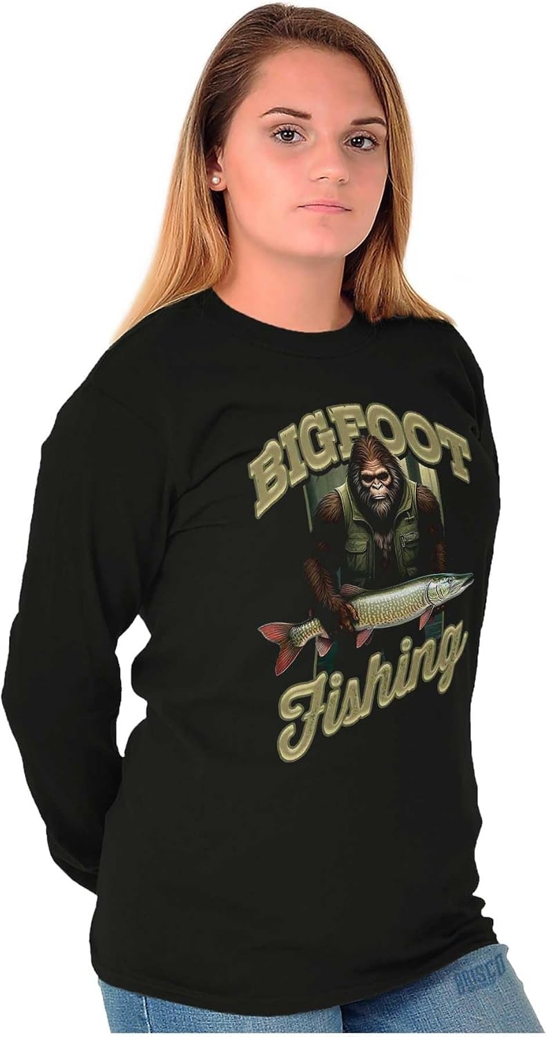 image:imageBigfoot Fishing Outdoor Adventure Mens Long Sleeve Tee T ShirtBlack